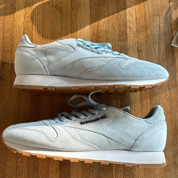 Reebok Men’s Leather (Suede) Classic Style Shoes Light Blue Sz 12- Never Worn - Picture 5 of 6
